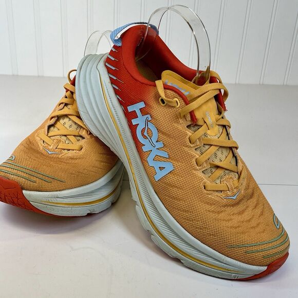 Hoka One One Bondi X Fiesta Amber Yellow Mens Size 9.5 .Running Workout Exercise - Picture 9 of 9